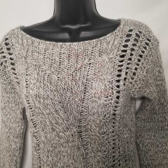 Beretti made in Italy Open Knit Wool Alpaca Blend Sweater - Picture 3 of 7